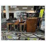 VINTAGE GERMAN BAR SET W LEATHER CASE NICE
