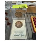 BRONZE RICHARD NIXON PROOF COIN & TOKEN