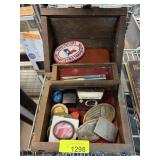 TREASURE CHEST BELT BUCKLES & MISC PENS
