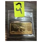 1 OZ .999 SILVER BULLION BAR LINDBERGH SOLO FLIGHT