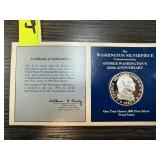 WASHINGTON .999 1 TROY  OZ SILVER BULLION ROUND