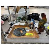 LOT OF MISC PALM TREE BEACH DECOR ETC