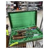 VINTAGE GERMAN STAG HANDLED CARVING SET