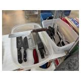 LARGE LOT OF KNIVES CUISINART AND MORE