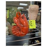 VINTAGE ROYAL BAYREUTH LOBSTER BUTTER TROUGH