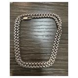 LARGE STERLING SILVER NECKLACE ALMOST AN OZ