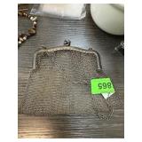 GERMAN SILVER CLUTCH MESH PURSE