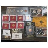 MIXED UNC COINS / CHEERIOS CENT QUARTERS MORE
