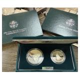 1995 PROOF SILVER DOLLAR & CLAD HALF