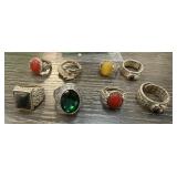 LOT OF 8 RINGS