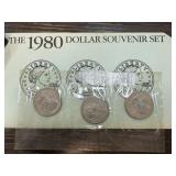 1980 SUSAN B ANTHONY DOLLAR P,D,S UNC SET