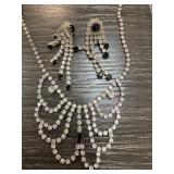 VERY NICE RHINESTONE NECKLACE & EARRINGS