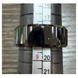 BLACK TUNGSTEN RING / WEDDING BAND HEAVY