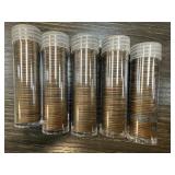 LOT OF 5 ROLLS WHEAT PENNIES CENTS