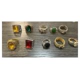 LOT OF 10 RINGS