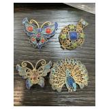 4PC CLOISONNE CHINESE PENDANTS