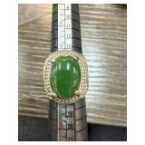 CHINESE CABOCHON JADE RING