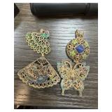 4PC CLOISONNE CHINESE PENDANTS