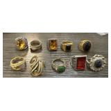 LOT OF 10 RINGS
