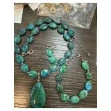 MATCHED STONE NECKLACE BRACELET EARRINGS SET
