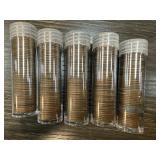 LOT OF 5 ROLLS WHEAT PENNIES CENTS