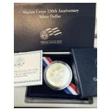230TH MARINE CORPS ANN UNC SILVER DOLLAR