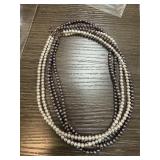 VERY NICE MULTI STRAND PEARL NECKLACE 925 CLASP