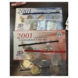 2001 P&D UNC COIN SET