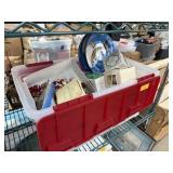 LARGE BIN OF CHRISTMAS / ORNAMENTS ETC