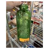 VINTGE GREEN GLASS JUICE BOTTLE