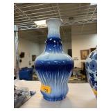 LARGE BLUE & WHITE VASE