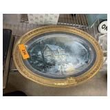 LARGE THOMAS KINKADE BRADFORD EXCHANGE OVAL TRAY