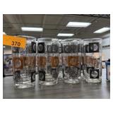 LOT OF 8 FEDERAL GLASS MID CENTURY GLASSES