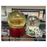 2PC WATERGLOBES NORDSTROM & HALLMARK