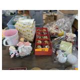 LOT OF MIXED CHRISTMAS ORNAMENTS CLOISONNE ETC