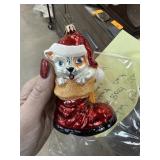 CHRISTOPHER RADKO PUSS IN BOOTS GLASS ORNAMENT