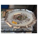 LARGE TURKEY SERVING CHINA PLATTER WINDSOR WARE
