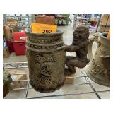 JIM RUMPH POTTERY MUG SATYR W NUDE FEMALE INSIDE