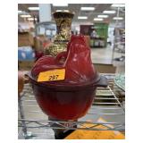 LODGE RED CAST IRON CHICKEN DUTCH OVEN