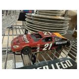 SIGNED METAL RACE CAR NOT SURE THE SIGNATURES