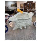 VINTAGE CERAMIC SEA SHELL PLANTER