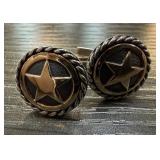 RANDALL D MOORE 14K GOLD STERLING SILVER CUFFLINKS