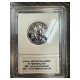 .999 SILVER PLATED SACAGAWEA DOLLAR