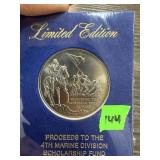 LIMITED ED TOKEN 4TH MARINE DIVISION TOKEN