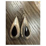 STERLING SILVER ONYX EARRINGS