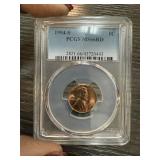 1954-S PCGS MS66RD GRADED WHEAT PENNY CENT