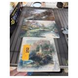 3PC THOMAS KINKADE TILES BRADFORD EXCHANGE