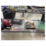 CONTENTS OF BOTTOM SHELF MIXED SPORTS ITEMS