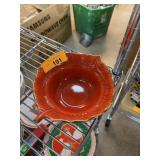 USA CALIF M700 FLAME ORANGE LEAF BOWL