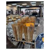 JEANETTE SWIRL MARIGOLD QTY 10 AMBER GLASSES